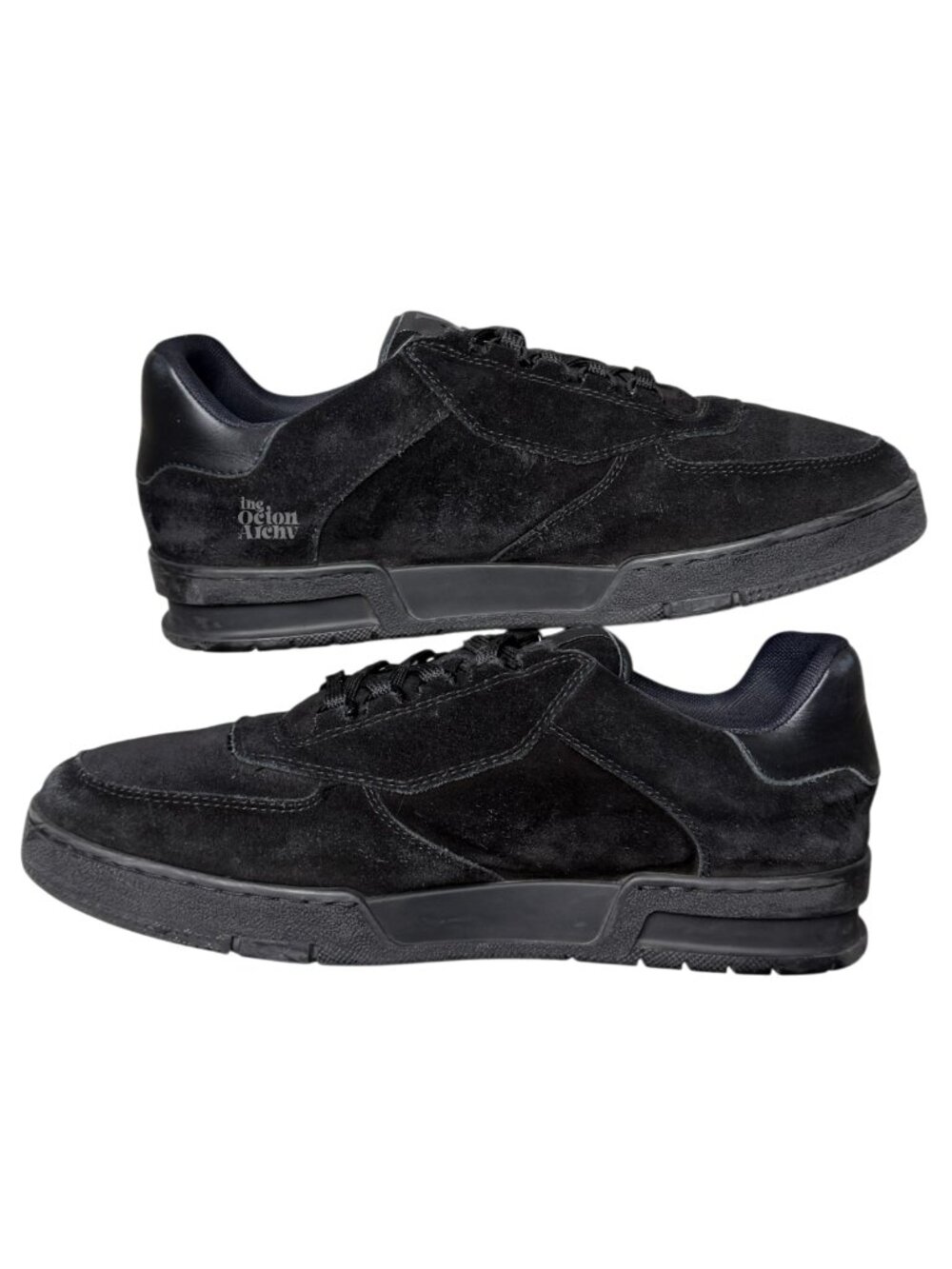 Size 9.5 US Louis Vuitton LV Employee Trainer 'Uniform - Black Suede' Pre-Owned - Picture 5 of 10